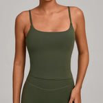 GYM Tank Top With Built In Bra women's Yoga clothing running Square Neck fitness vest beautiful back sports Workout