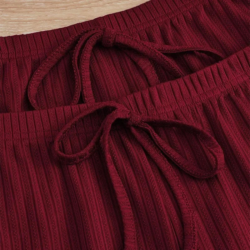 Comfortable 3-Piece Women's Pajamas Set with Lace Splicing