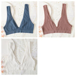 3pcs/lot Seamless Bra Push Up Bras For Women Deep V-neck Bralette Sexy Lingerie Female Low Back Sleep Underwear Unlined Crop Top