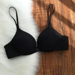 U-shaped Front Buckle Sexy Women's Bra Thin Breathable Small Chest Gathering Bras Comfortable Seamless Underwear Everyday Bra