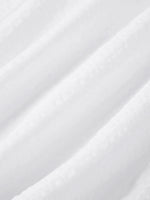 Women Summer White Dress Trim Off Shoulder Short Sleeve Button-up A-line Mini Dresses for Daily Office Party