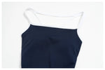 Tight Fitting One-piece Yoga Suit Women Color Bloack Square Collar Hollow Out Backless Butt-Lifting Gym Sports Short Jumpsuit