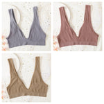 3pcs/lot Seamless Bra Push Up Bras For Women Deep V-neck Bralette Sexy Lingerie Female Low Back Sleep Underwear Unlined Crop Top