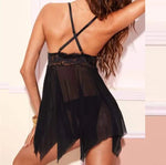 Daring Women's Sexy Lingerie: Sheer Mesh Chemise, Lace Nightgown, Cut-Out Seduction