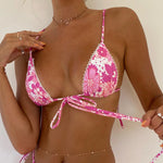Micro Bikini Push Up Women Swimsuits 2025 Sexy Female Swimwear Brazilian Bikini Set Thong Biquini Swim Suits Print Beachwear