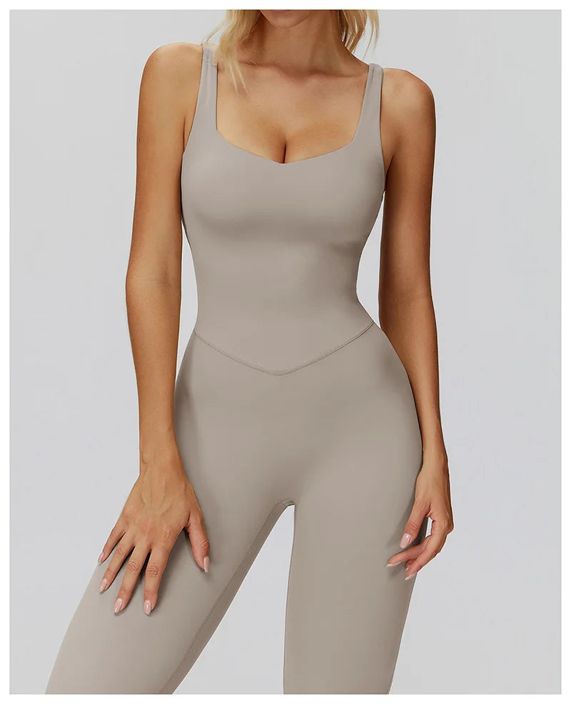 Women Yoga one-piece Jumpsuit Fitness Sports Overalls Gym Clothin Pilates Workout Clothes Outfit push-up Activewear Sportswear