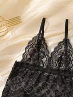 Women's Sexy Lace Set Push Up Embroidered Flower Fun Transparent Underwear Seamless Comfortable Close Fitting Underwear Set 2099