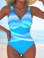 sexy Pink Floral Print Patchwork Swimwear Women 2026 V Neck Cross Tummy Control One Piece Swimsuit Beach Bathing Suit Swimwear