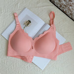 Wireless Comfortable Bra Large Cup Seamless Anti-Sagging Back Smoothing Underwear Soft Women's Hollowed-Out Full Cover Bras