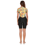 Vintage Leaves Print Patchwork One Piece Swimsuit Women 2025 Sports Front Zipper Slim Swimwear Athletic Bathing Suit Monokini