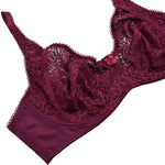 Plus Size Womens Lace Bra Lager Bosom See through Bralette Underwired Sexy Lingerie 34 36 38 40 42 44 B C D DD E F Cup
