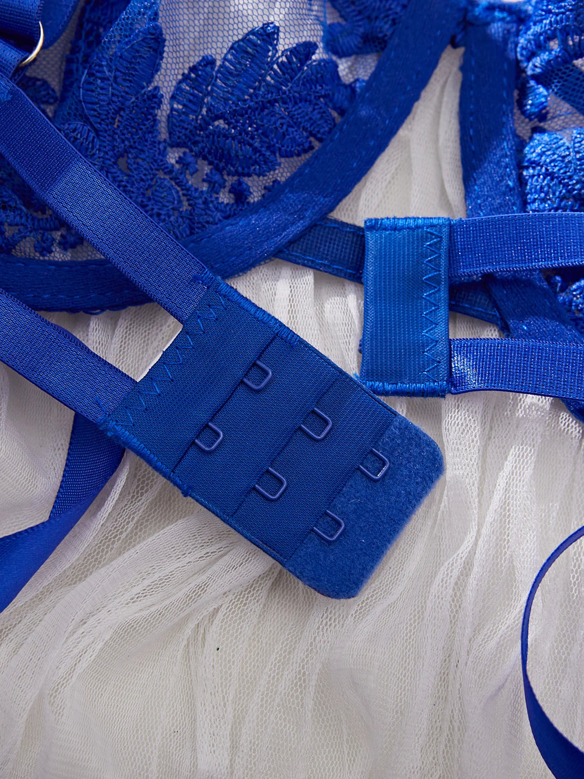 Lady Floral Embroidery Lingerie Set Women Sheer Bra and Brief Underwear Set Satin Sexy Intimates Underwear