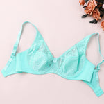 Sexy Womens Bras Ultra-Thin Perspective Deep V Lace Sheer Plus Size Bra Female Underwear Lingerie BH Tops D E F Cup