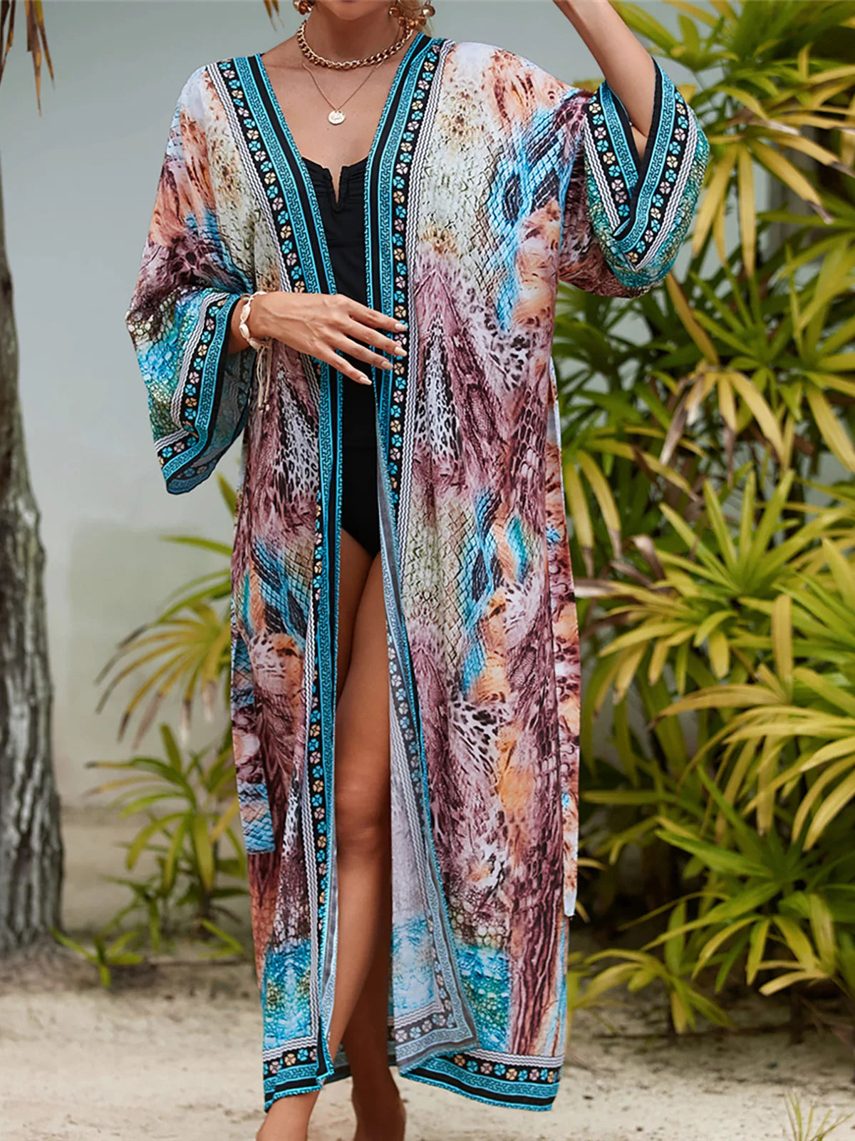 13 Colors Printed With Belt Crochet Knitted Tunic Beach Dress Beach Wear Beachwear Beach Cover Up Cover-upsFemale Women V7201