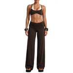 Women's Seamless Yoga Set Sports Fitness Training High Waist Butt-Lifting Flare Pants Suits Beautiful Back Slim Fit Bra Sets