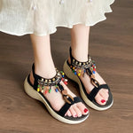 Women's SandalsSummer Soft Bottom Anti Slip Sweet Tourism Vacation Beach Flat Shoes Women's Sandals