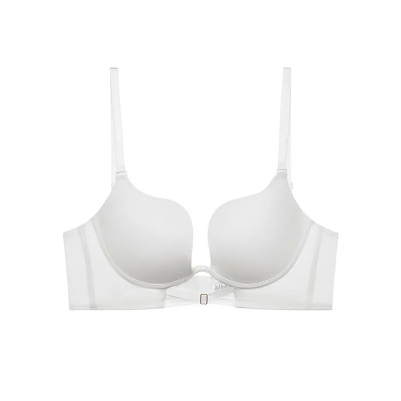 Push-Up Bras For Women Non-wire Fixed Cup Bra Sexy Deep U Lingerie Soft 3/4 Cup Brassiere Top Women's Underwear S-XL