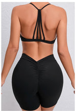 Women's 2-Piece Yoga Sets High Waist Seamless ShortsHip-Lifting & Backless Gym Leggings Quick Dry Workout Fitness Suits