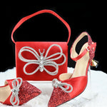 Doershow High Quality African Style Ladies Shoes And Bags Set Latest BLUE Italian Shoes And Bag Set For PartyHGH1-8