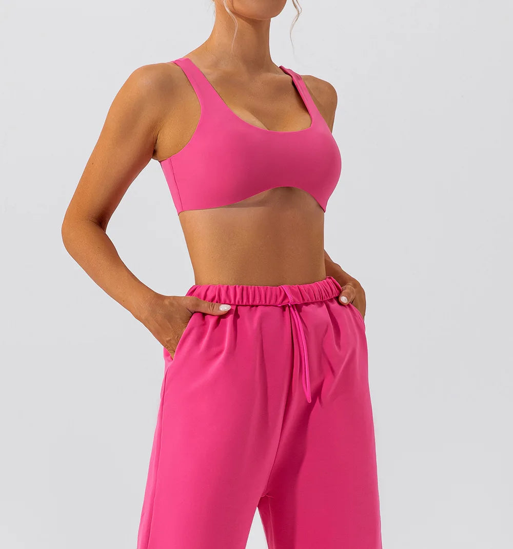 Women's Yoga Sport Bra Tight Fitting Gym Underwear Tops Scrunch Butt Booty Fitness Running Speed Drying Workout Sports Bra