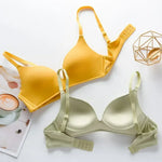 Sexy No Wire Push Up Underwear Women Seamless Bra Girls Students Breathable Thin Bras Female's Bra Breathable Gathered Lingerie