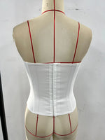 Spring Summer Women's Tank Top 2026 New Sexy Strapless Crop Top Fashion American Style Fishbone Corset Lady Night Club Camisole