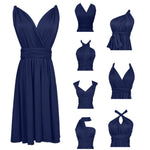Women's Sexy V Neck Evening Dress Tie Up Multiple Ways To Wear Cocktail Dress Convertible Wrap Infinity Short Bridesmaid Dresses