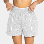Women Leopard Print Yoga Shorts 3/4 Length Sports Fitness Running Workout Pant Ladies Casual Activewear