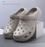 Men Summer Slippers Close Toe Leisure Clogs Soft EVA Anti-slip 2 Way Wear Shoes Couples Indoor Beach Slides Street Sandals