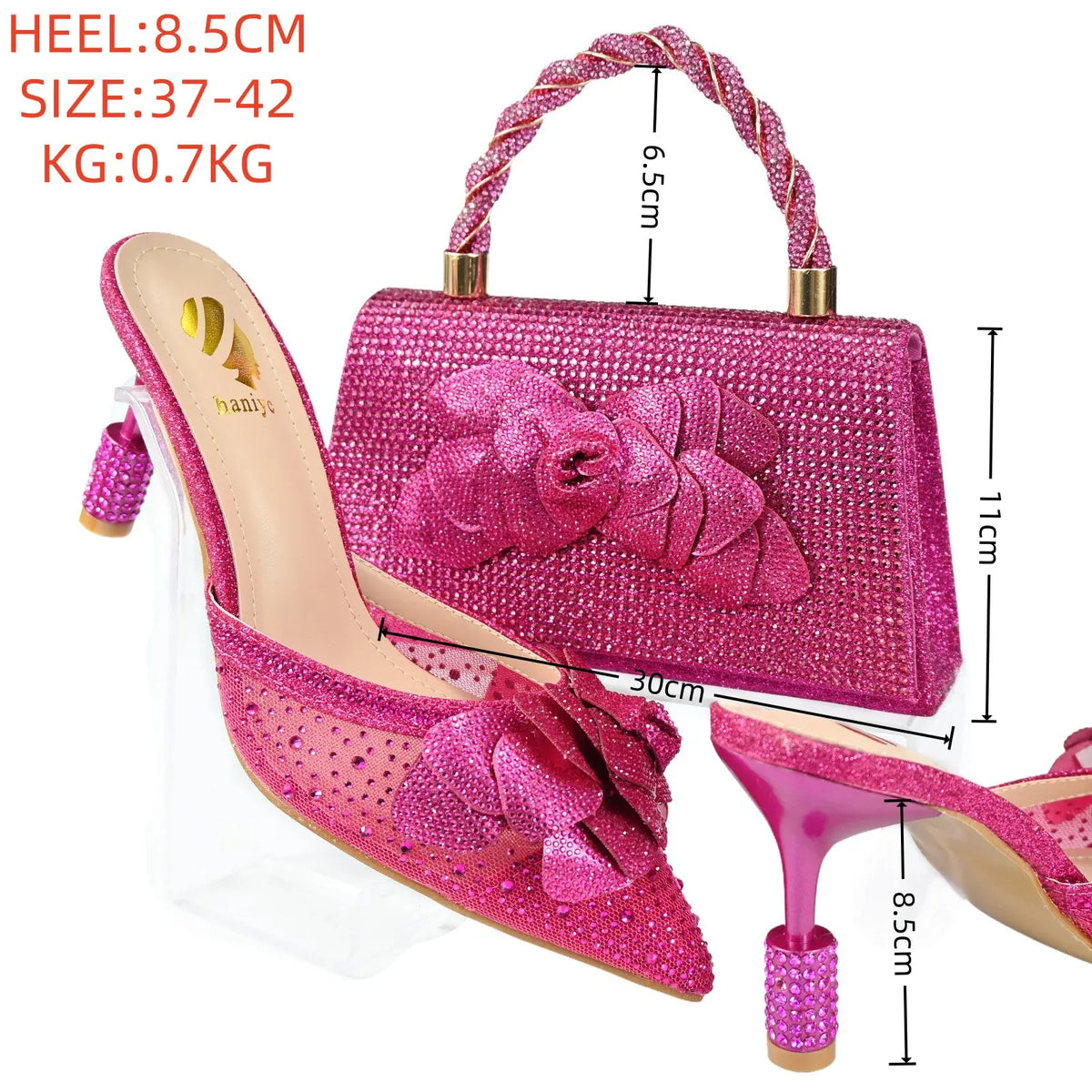 DoershowLastest Italian Design Fashion Style Ladies Shoes with Matching Bag Set 2025 Nigerian Shoes and Bag SetHA1-1