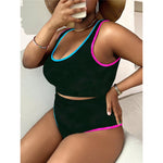 0XL - 4XL New Tie Dye Bikini Large Size Swimwear Plus Size Women Swimsuit Female Two-pieces Bikini set Bather Bathing Suit V5948