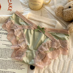 Sexy lace panties pure lust bow comfortable low waist girl briefs