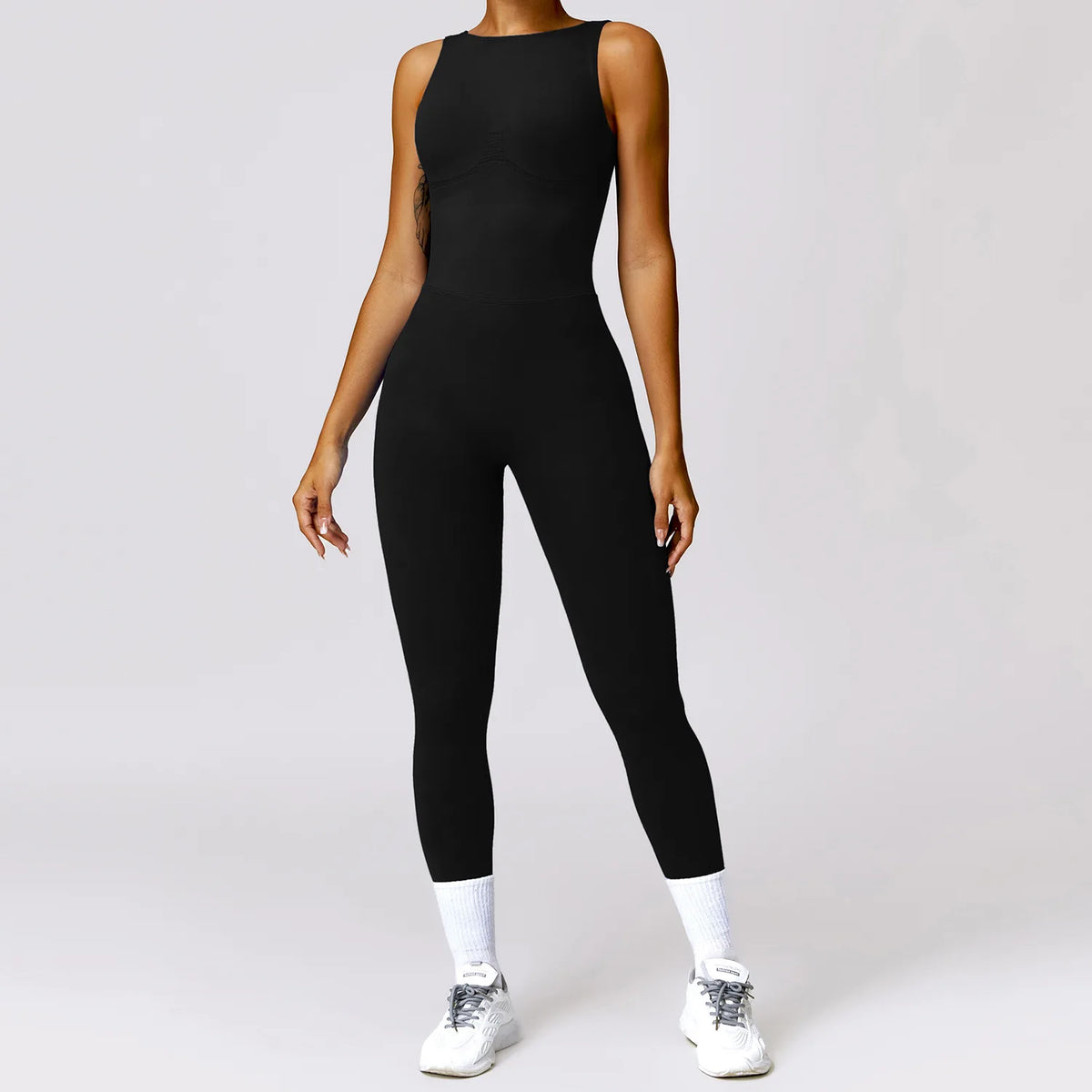 Seamless One-piece Suit Women Sports Jumpsuit Push up Yoga Suit Backless Sportswear Set Women Sleeveles Workout Bodysuits Female