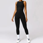 Seamless One-piece Suit Women Sports Jumpsuit Push up Yoga Suit Backless Sportswear Set Women Sleeveles Workout Bodysuits Female