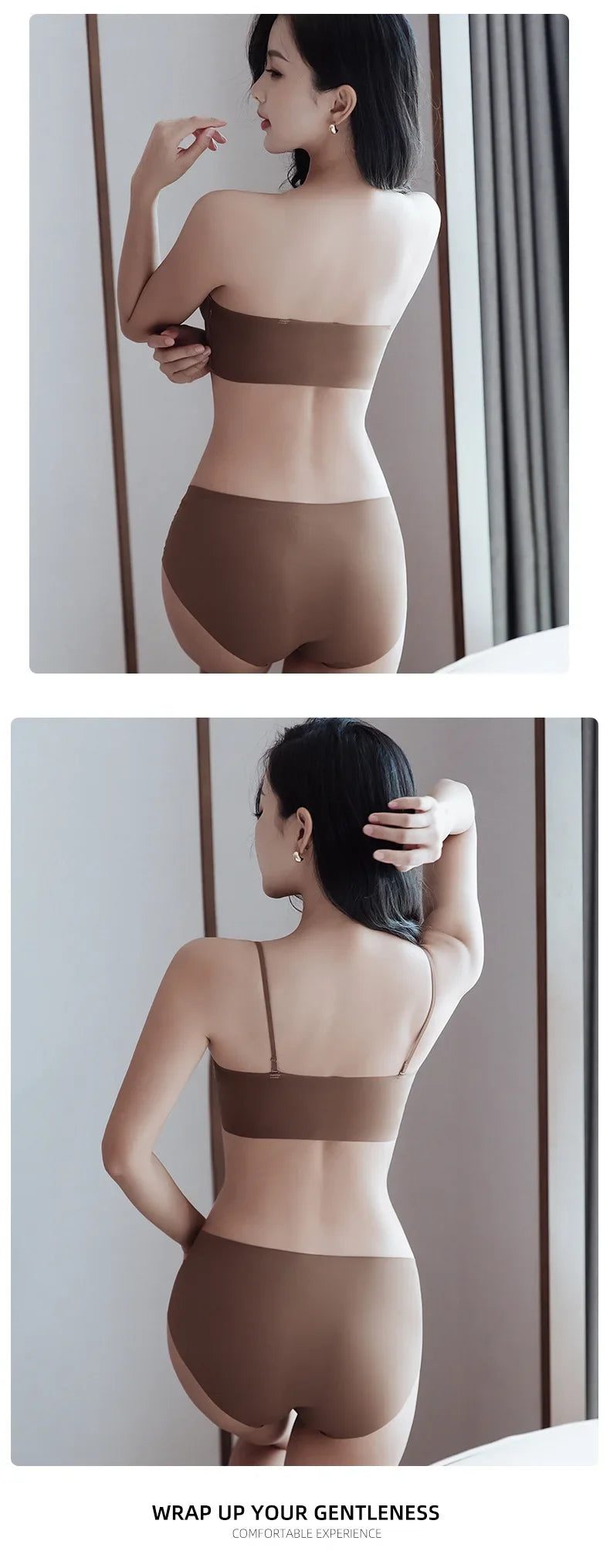 Front Buckle Underwear Convenient Anti Sagging without Shoulder Strap Women's Bras without Steel Ring Seamless Anti-sagging