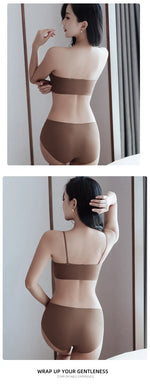 Front Buckle Underwear Convenient Anti Sagging without Shoulder Strap Women's Bras without Steel Ring Seamless Anti-sagging