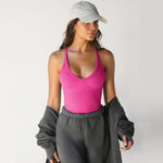 Sporty Style Tank Top Women Yoga Style Vest Solid Color Slim Fit Strapless Sportswear 2026 New Summer Dress up Female Clothing