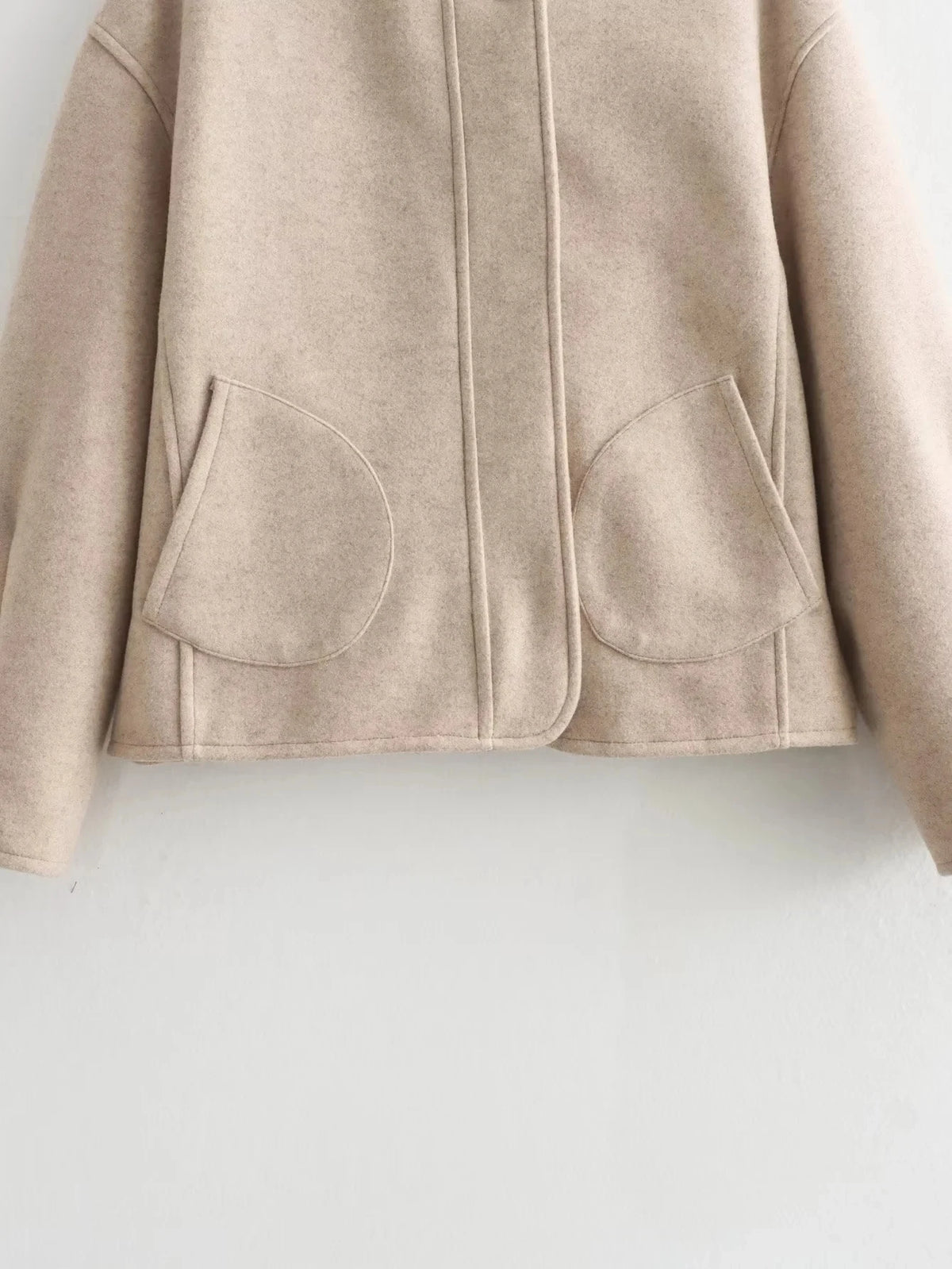 Foridol O Neck Single Breasted Apricot Women Winter Autumn New Coat Office Lady Short Thick Jacket Vintage Outerwear Loose