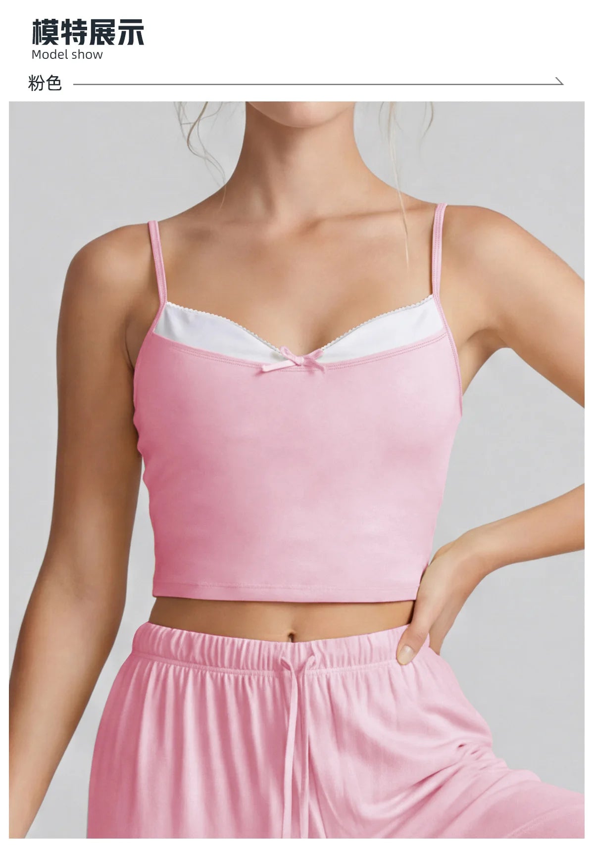 Color-block Fake Two-piece Yoga T Shirts Women Thin Straps Bow Padded Slim Sports Camisole Gym Running Training Fitness Tank Top