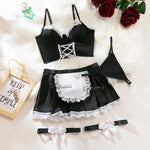 Women Transparent Bra And Panty Garter Underwear Set Hot Erotic Sexy Costumes Underwear Open Bra Thong Sexy Lingerie Sets