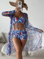 Sexy Print Bikini 2026 Women High Waist Swimsuit Cover Up Swimwear Female Lady Bathing Suit Swimming Summer Beachwear