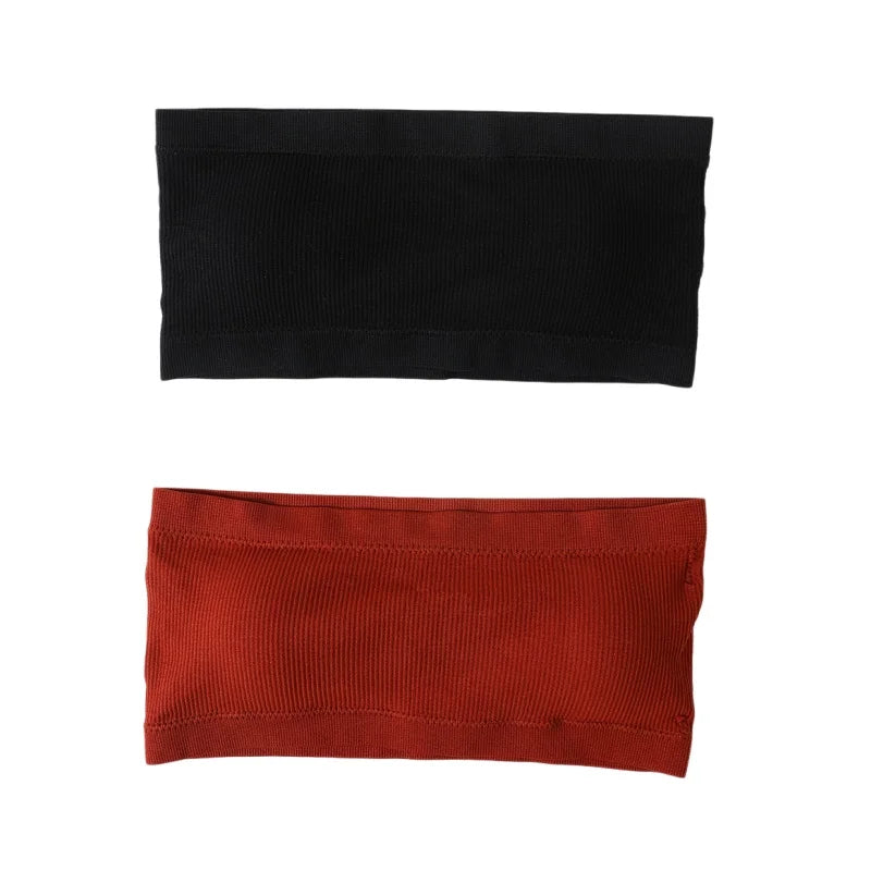 2Pcs/Set Strapless Bras For Women Tube Bra Female Sexy Crop Top Seamless Underwear Non-wire Bandeau Bra M-XL Women Intimates