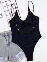 2025 New Sexy Backless High Leg Cut Women Swimwear One Piece Swimsuit Female Padded Black Leopard Bather Bathing Suit Swim Lady