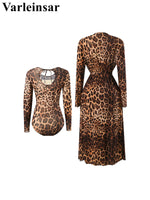S - XXL With Cover Up Long Sleeve Leopard Printed Women Swimwear One Piece Swimsuit Female Padded Bather Bathing Suit Swim V7353