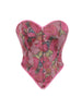 Women’s New Vintage Corset, Oil Painting Floral Print Bustier, Strapless Slimming Shapewear Top for Outerwear