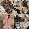 Thicken Flannel Cartoon Female Long Robe Hooded Nightgown Autumn Winter Sleepwear Home Clothes Loose Coral Fleece Warm Nightwear