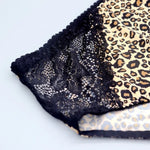 Beauwear Middle Waist Leopard Women Clothing Short Panties Sexy Lace Briefs Plus Size Female Underwear Sexy Lingeires for Ladies