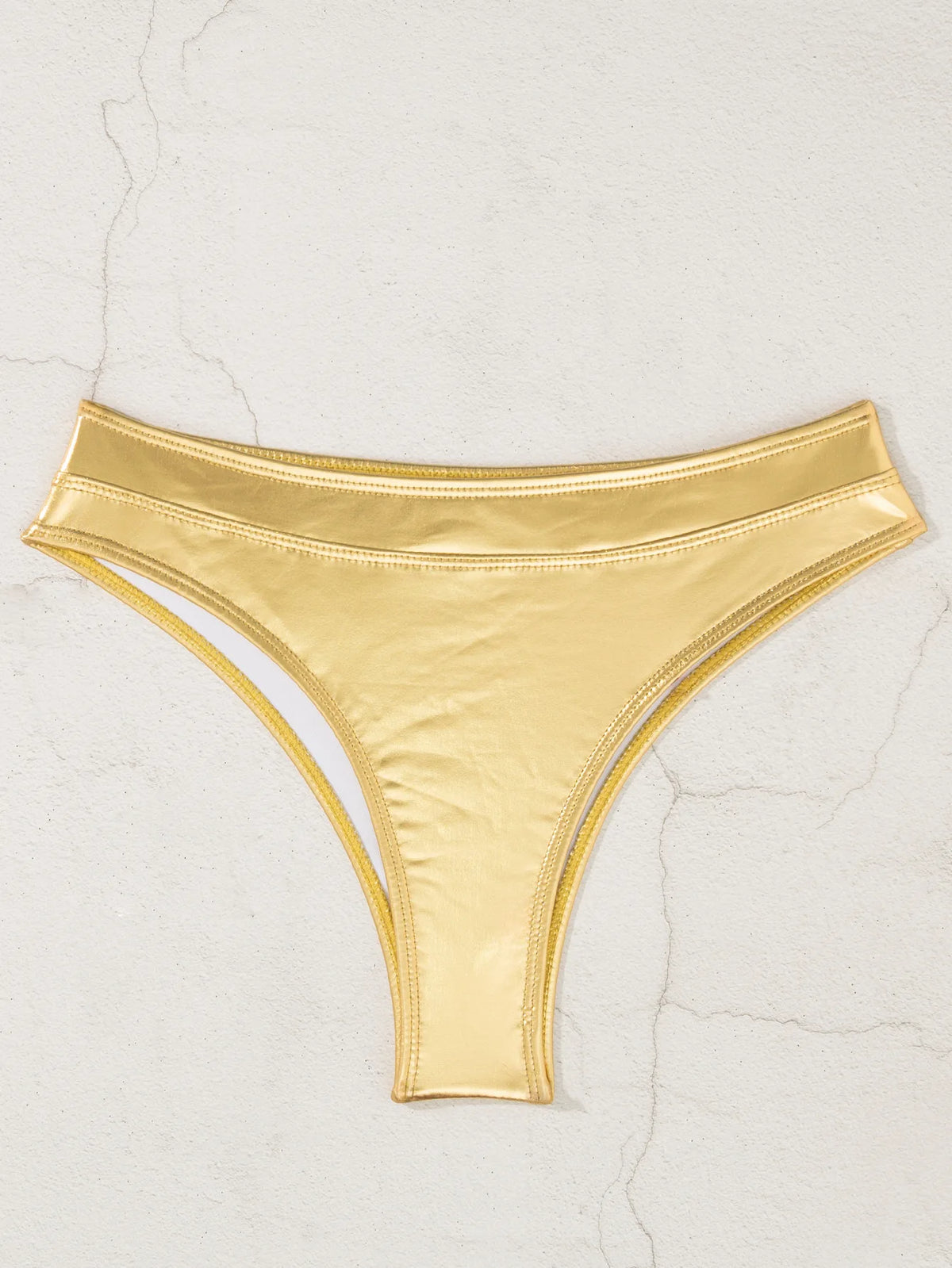 Sexy Sports Thong Bikinis Women Swimsuits Female Swimwear 2025 Bronzing Bikini Set Bathing Suit Gold Silver Beachwear Biquini