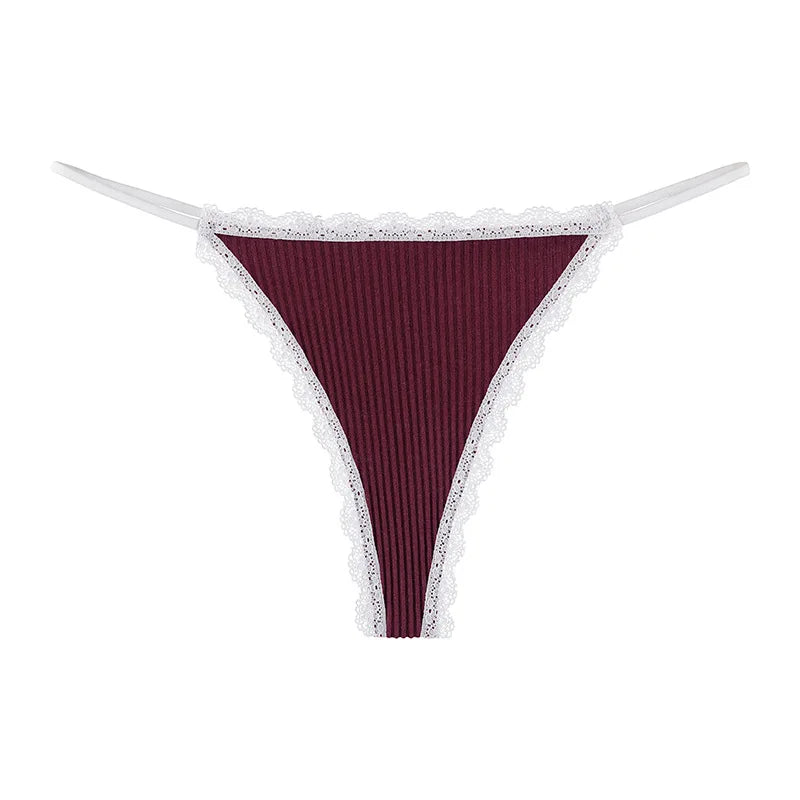 Lace Cotton Panties Sexy Women Briefs Underwear Thong Soft G StringIntimates Ladies Female Panty Lingerie