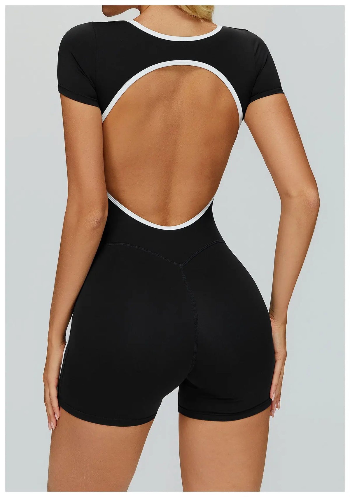 Yoga Set Women's Tracksuit Yoga Overalls One-Piece Sportswear Women's Short Sleeves Gym Workout Clothes Fitness Stretch Bodysuit